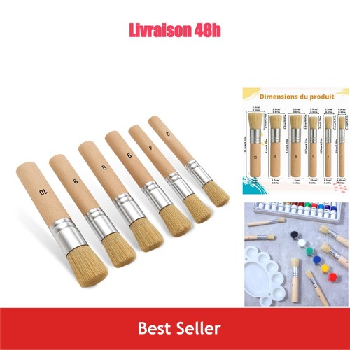 Lot pinceaux ronds en - lot, 6