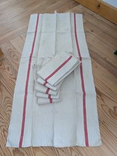 6  anciens torchon  en chanvre