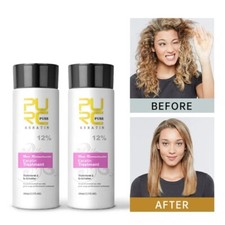 2 Pcs Kératine Brésilienne 12% Réparation Traitement Cheveux Frissés Abîmés L...