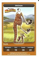 CARTE A JOUER DISNEY CARREFOUR DREAMWORKS MADAGASCAR GIRAFE MELMAN N° 55   #CKDB