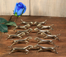 Vtg Set of 12 French Silver plated Horse Equestrian Knife Rests Art Deco Style