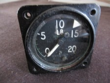Instrument de Bord Avion Anglais Pressure Gauges 20 Lbs Mark14 REF N°6A/2689
