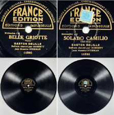 Gaston Delille & Roberty Jazz Musette Sterman DISQUE 78 tours rpm FRANCE EDITION