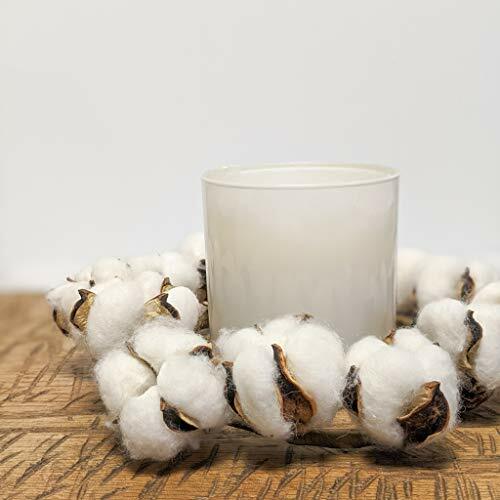 New white cotton candle - new,