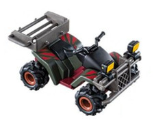 Playmobil Véhicule Buggy de Brousse à Friction Braconnier Vert & Rouge NEW