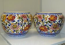 -RARE PAIRE GROS CACHE POTS