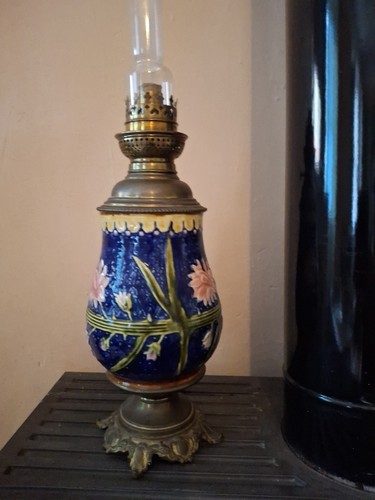 Lampe petrole barbotine - lampe,