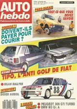 AUTO HEBDO N°605 FIAT TIPO / HONDA LEGEND COUPE / PORSCHE 944 TURBO CUP/ 309 GTI