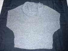 PULL GILET CARDIGAN FEMME FILLE TRES TRES BON ETAT TAILLE 42 44 GRIS MOYEN CHINE