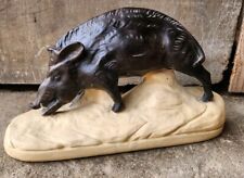 Ancien plâtre animalier signé