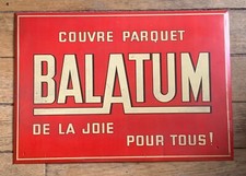Vintage plaque en tôle lithographiée publicitaire Balatum Rob Otten à Cachan