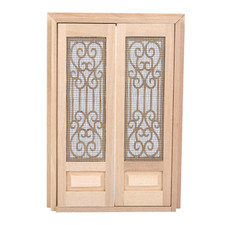 1:12 Maison De Poupée Miniatures Porte Creuse En Bois Ensemble Enfant Jouet