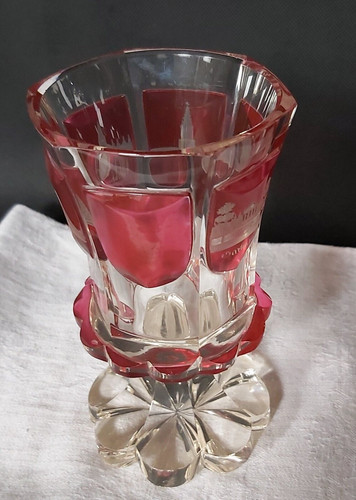 Verre bohême gobelet xixe - bohême,