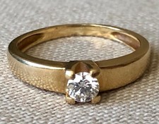 Bague solitaire Or jaune 18