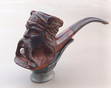 Ancienne Pipe en bruyère Tête de Viking pour ROPP - années 50