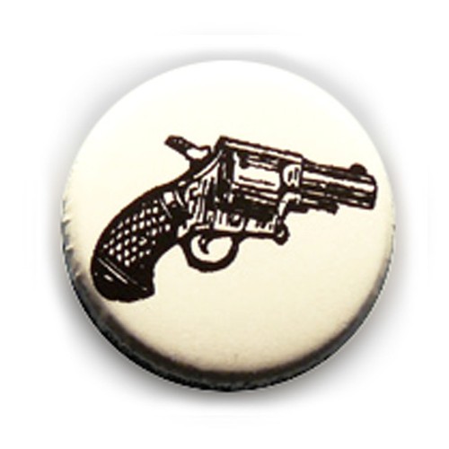 Badge revolver pistolet retro - revolver,
