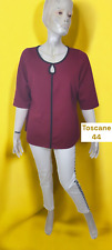 Toscane Taille 44  ? Superbe blouse manches courtes bordeaux noire femme  haut