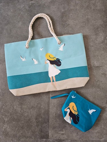 Sac plage pochette - de, et