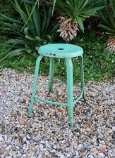 ANCIEN TABOURET INDUSTRIEL ATELIER FER NICOLLE ANNEE 60