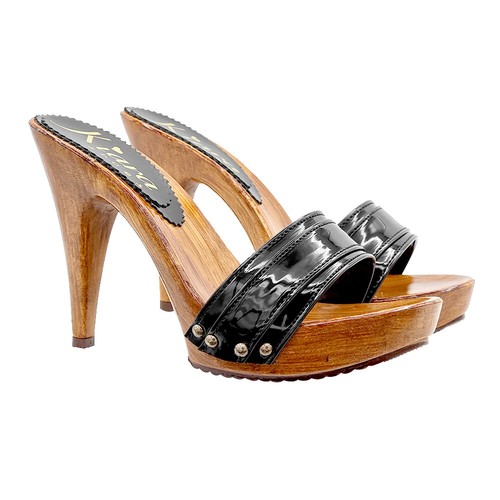 Mules avec bande vernis - mules,