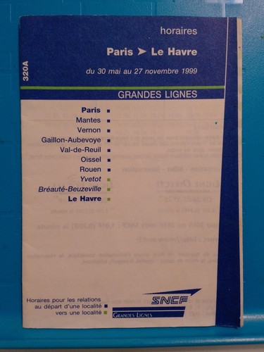Horaires paris havre - horaires, le