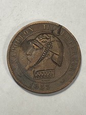 Monnaie Jeton Satirique Napoléon III 10 Centimes 1853 W (11-8)