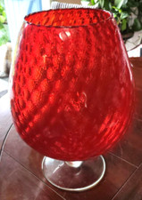 Grand vase rouge  Italien empoli 1950-36 X 15 cm au col