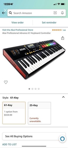 Akai advance midi keyboard - 61,