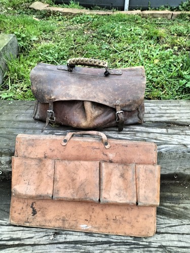 Anciennes sacoche cuir - en,