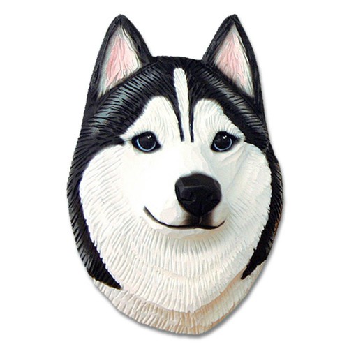 Figurine plaque tête husky - figurine,