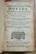 Les Métamorphoses d'OVIDE (2 vol) 1676 Traduites par DU RYER ILLUSTRE