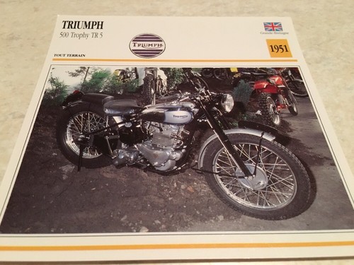 Carte moto triumph 500 trophy - carte,
