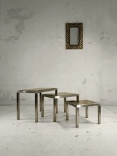 1970 JANSEN GUY LEFEVRE 3 TABLES BASSE GIGOGNE MODERNISTE SHABBY-CHIC Kappa