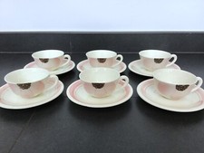 6 tasses à café Gien grosses