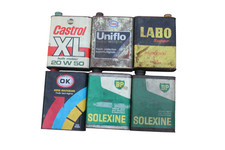 bidons d'huile vintage