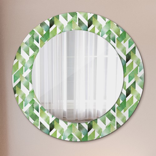Mural rond miroir - avec, cadre