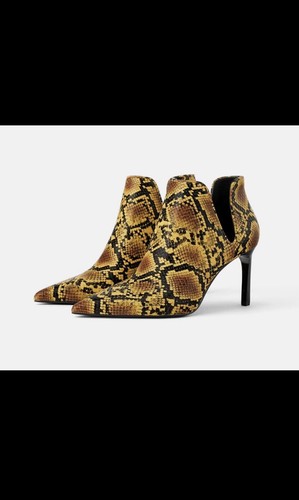 Zara animal print ankle - ankle, boots