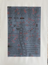 Julia Binfield Gravure Linoléum " Many Things " 70x50 Signé Numéroté 2003