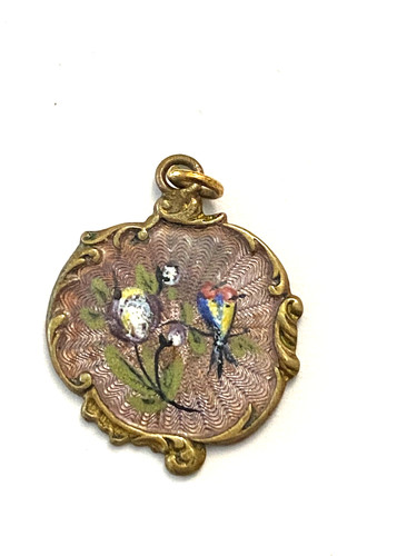 Ancien pendentif laiton et - ancien,