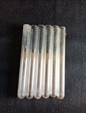 Lot De 6 tubes a essai éprouvettes en verre Chimie Pyrex L 16cm