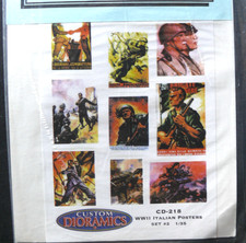 1/35ème :  POUR DIORAMA LOT DE 4 ENSEMBLES D'AFFICHES DE DIVERSES EPOQUES - NEUF