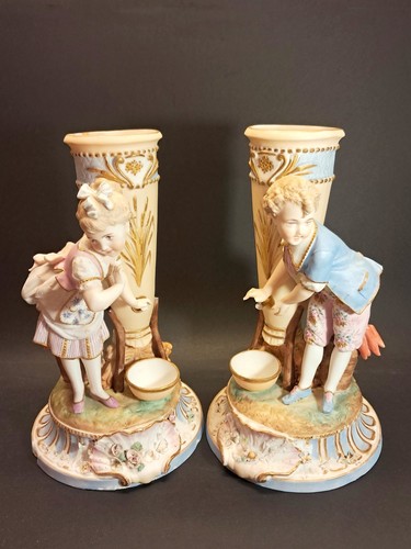 Superbe paire anciens vases - paire, d'anciens