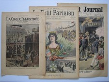 LOT 3 N° OLD MAGAZINE PETIT JOURNAL VIEUX PARIS DECORE METRO SAISON
