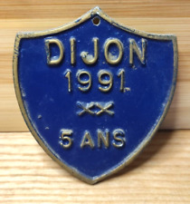 Superbe plaque équestre en métal – Dijon, Concours Hippique 1991 – chevaux