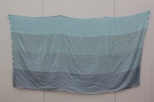 HERMES Étole soie cachemire bleu Népal (61794)