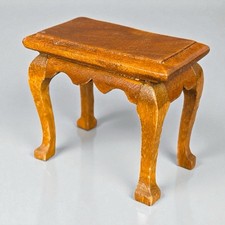 Table miniature sculptée bois vintage maison de poupée meuble ancien déco rare
