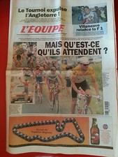 journal  l'équipe 15/07/96 CYCLISME TOUR DE FRANCE 1996 RIIS OLANO VIRENQUE