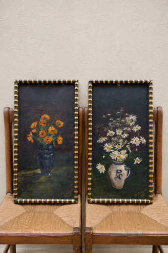 Pair still life paintings - pair,