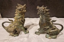 CHIEN FO CHINOIS ANCIEN BRONZE