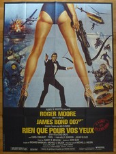 RIEN QUE POUR VOS YEUX 007 R. Moore C. Bouquet 1981 Affiche Originale 120x160